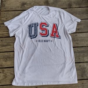 Hh) old navy, size 2x unisex us USA light tie dye t-shirt